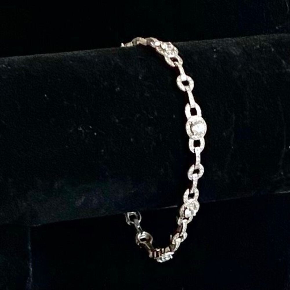 ANL Striking Sterling 925 Silver & sim diamond Bracelet